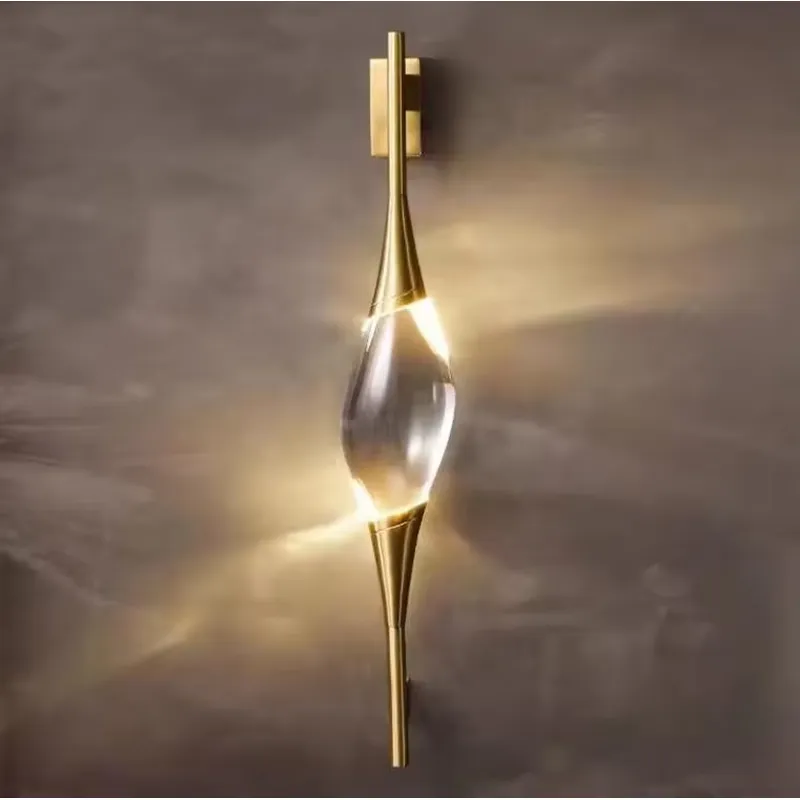 Lighting Decor For Home - Lampu Dinding LED Kristal Emas Tembaga