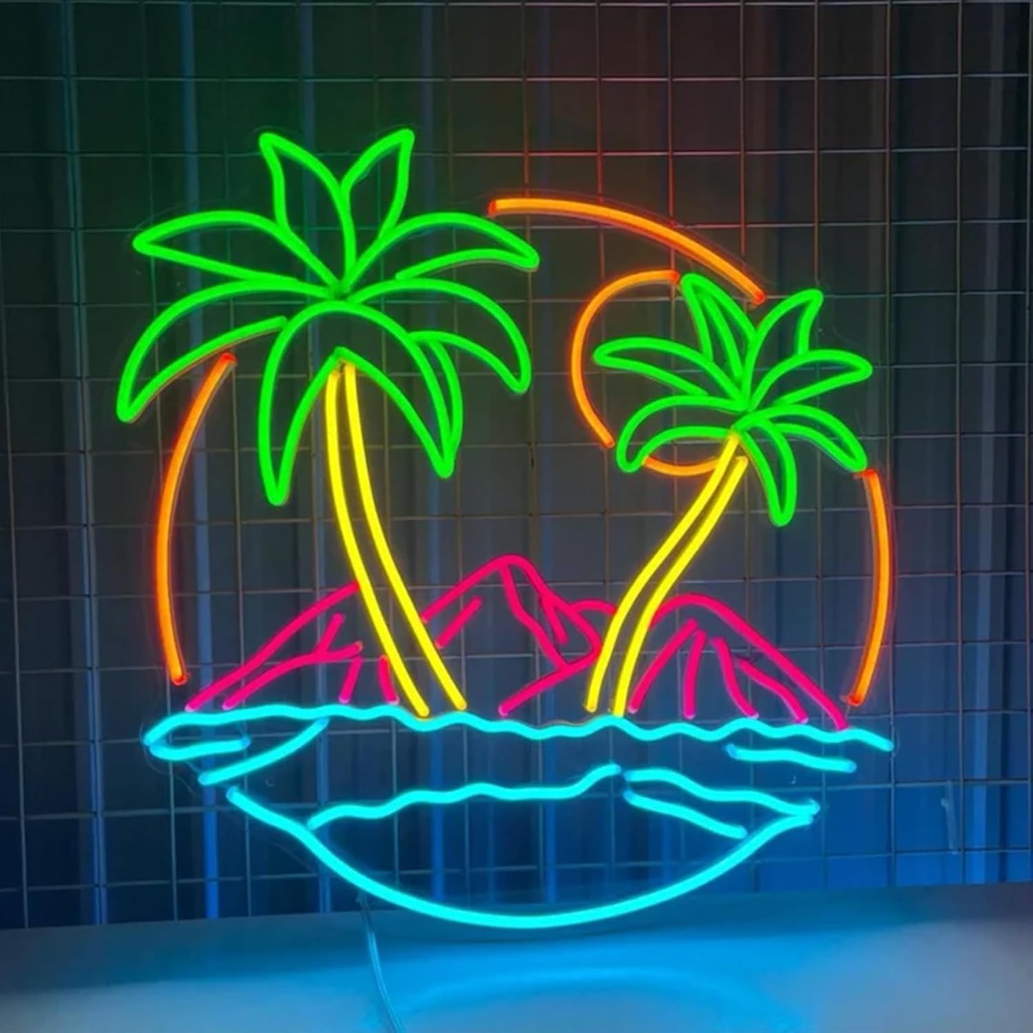 Lighting Decor Rentals - Lampu Neon LED Pohon Palem Tropis