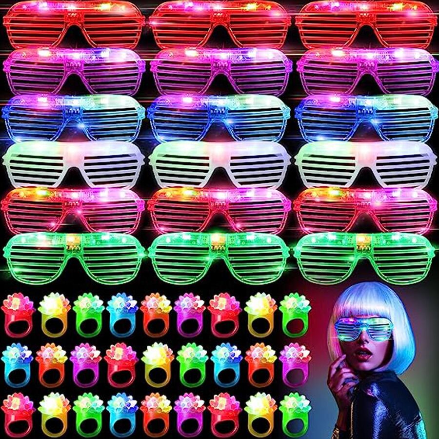 Lighting Jockey - 10-50buah kacamata LED kacamata menyala 6