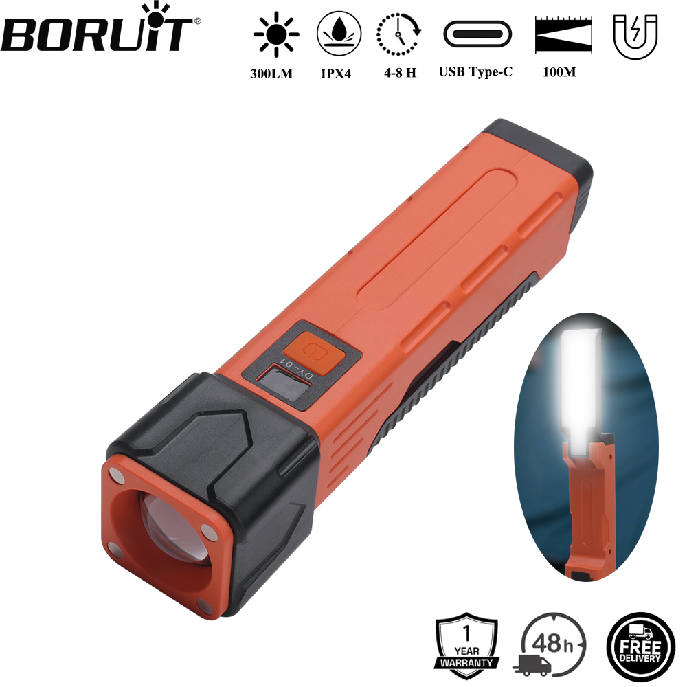 Orange Lighting Decor - BORUiT 300LM Lampu Kerja LED Senter