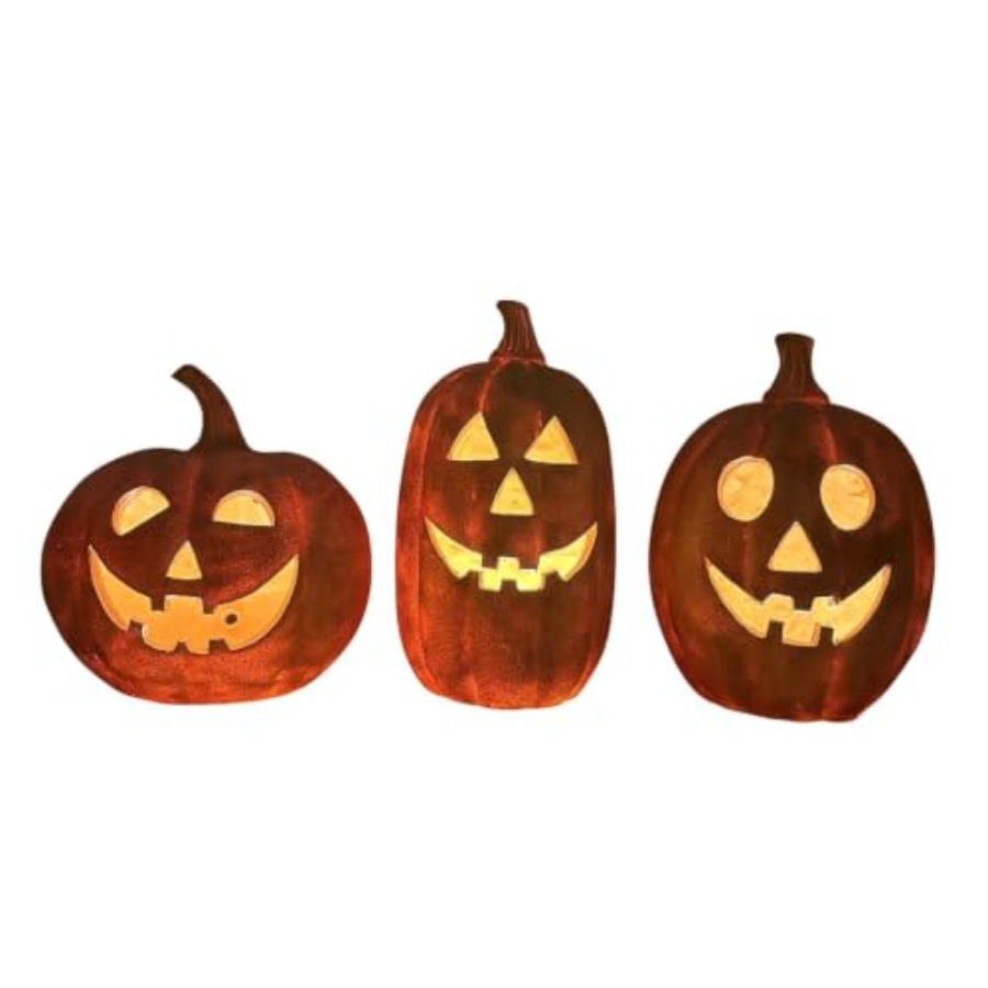Orange Lighting Decor - Set 3-Potong Jack O Lantern LED