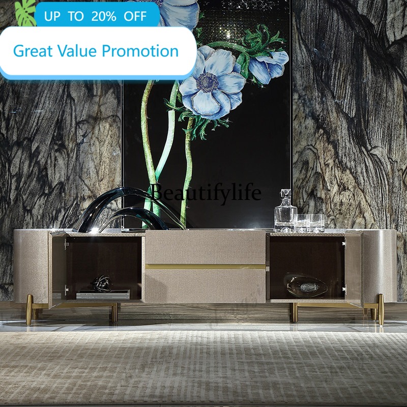 Lighting Decorative - Lemari TV mewah bergaya Italia M178,