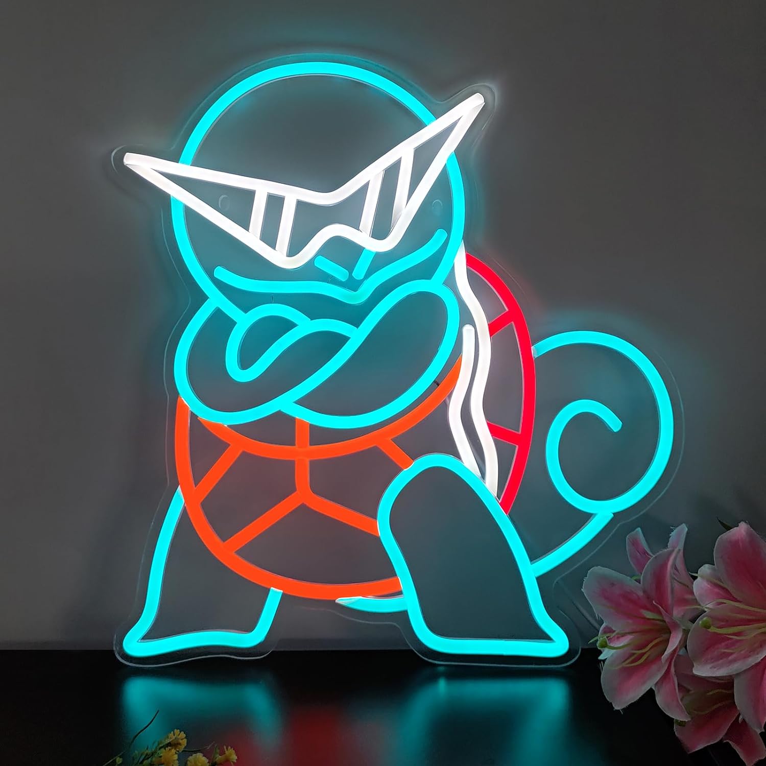 Lighting Decor For Diwali - Lampu Neon LED Pokemon Squirtle, Lampu