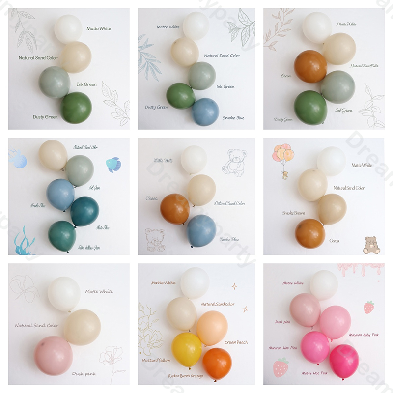 Orange Lighting Decor - Balon Pastel, 5/10/12/18 inci lengkungan karangan