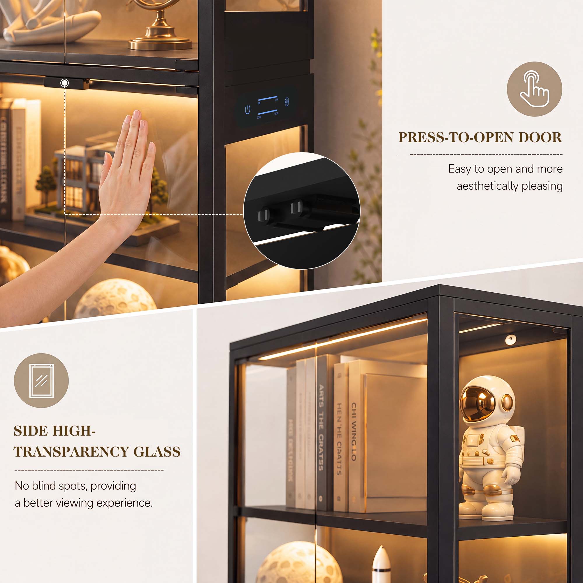 TCGBKAF Lemari Pajangan 5 Ting - Lighting Decor For Home ulasan dan harga