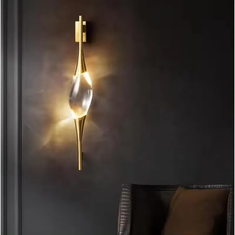 Lampu Dinding LED Kristal Emas - Lighting Decor For Home ulasan dan harga