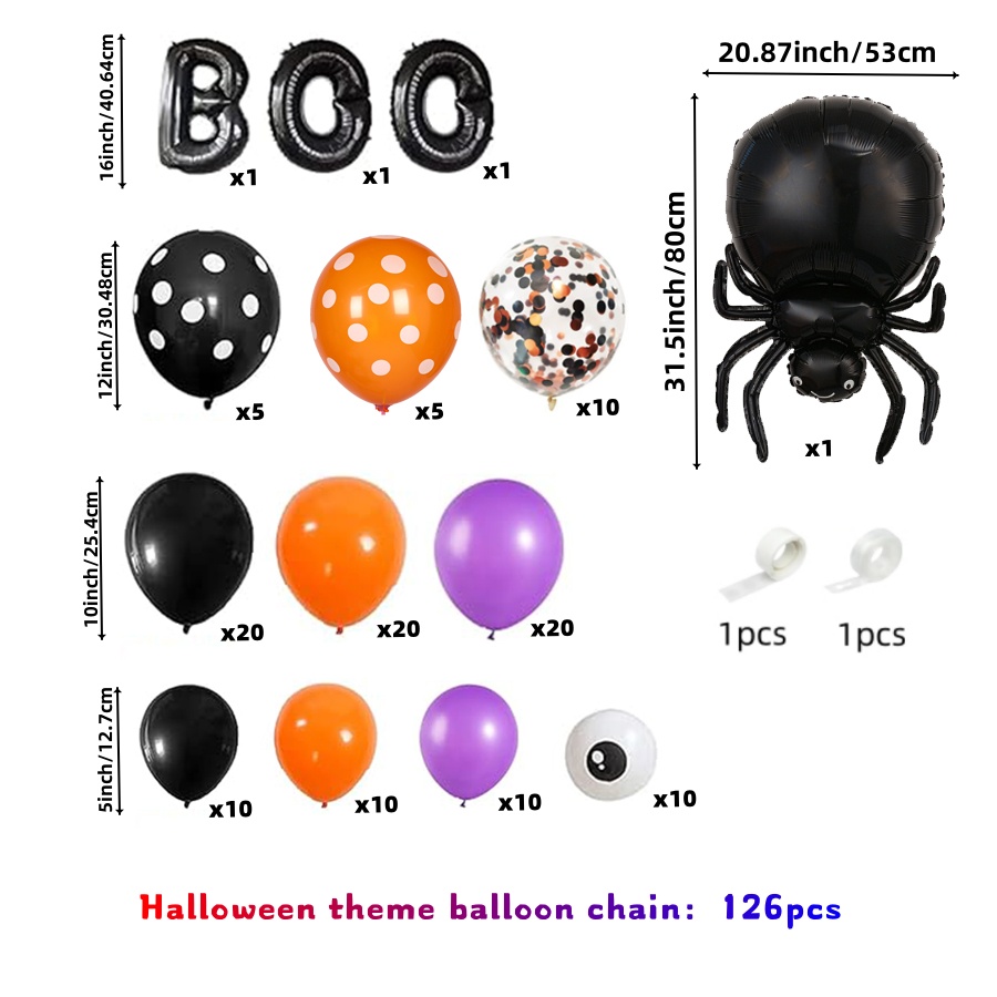 126 Buah Set Lengkungan Balon  - Orange Lighting Decor ulasan dan harga