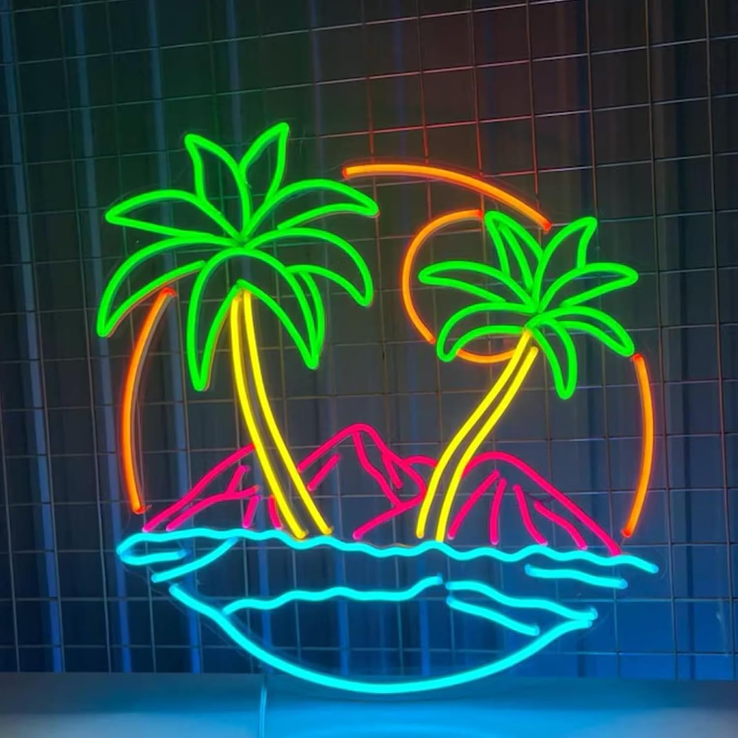 Lampu Neon LED Pohon Palem Tro - Lighting Decor Rentals ulasan dan harga