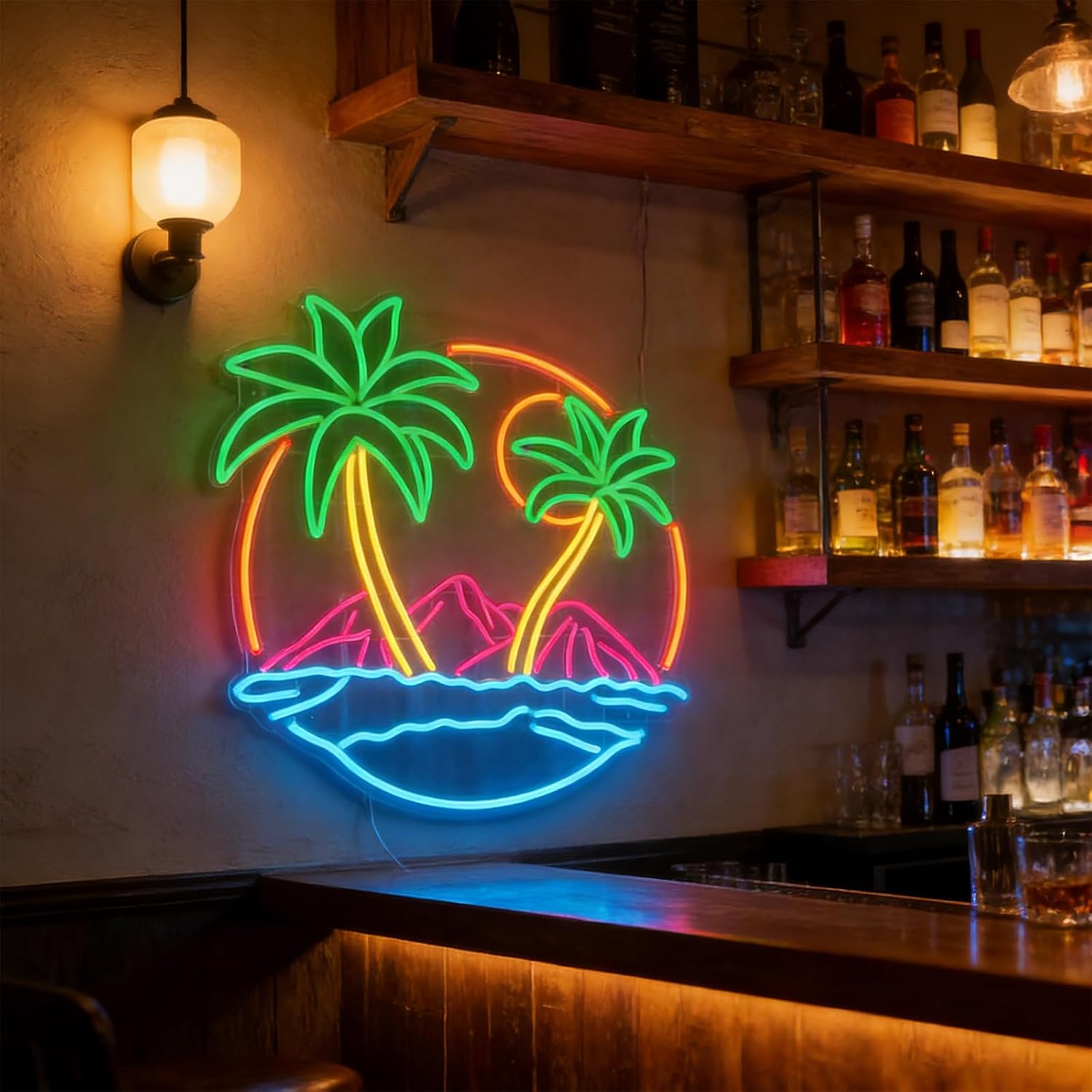 Lampu Neon LED Pohon Palem Tro - Lighting Decor Rentals ulasan dan harga