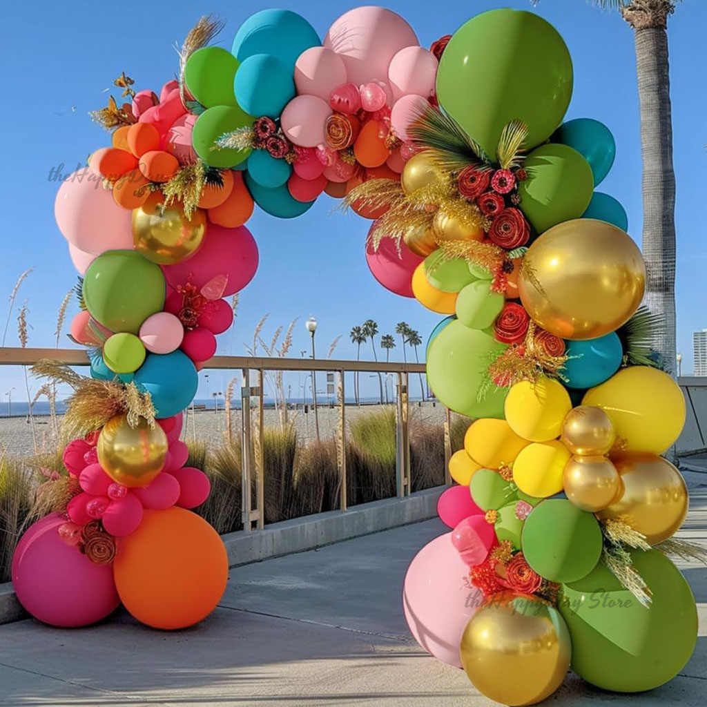Balon Tropis Lengkungan Karang - Orange Lighting Decor ulasan dan harga