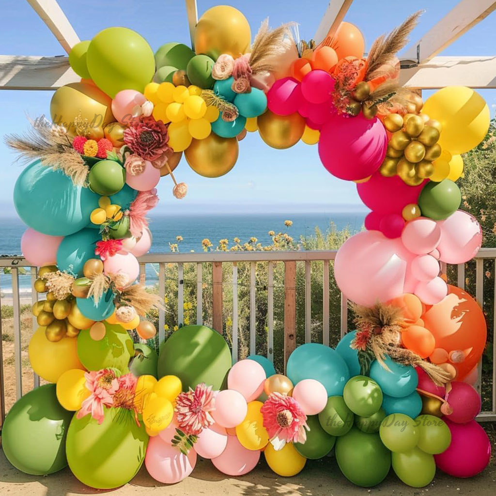 Balon Tropis Lengkungan Karang - Orange Lighting Decor ulasan dan harga