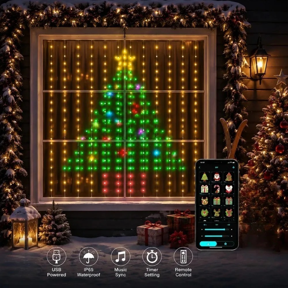Lampu Tirai LED Pixel dengan K - Lighting Decor For Home ulasan dan harga