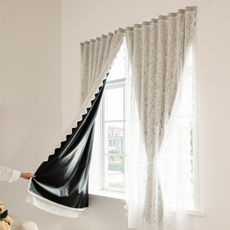 Gorden Blackout Gaya Renda Tan - Lighting Decor Rentals ulasan dan harga