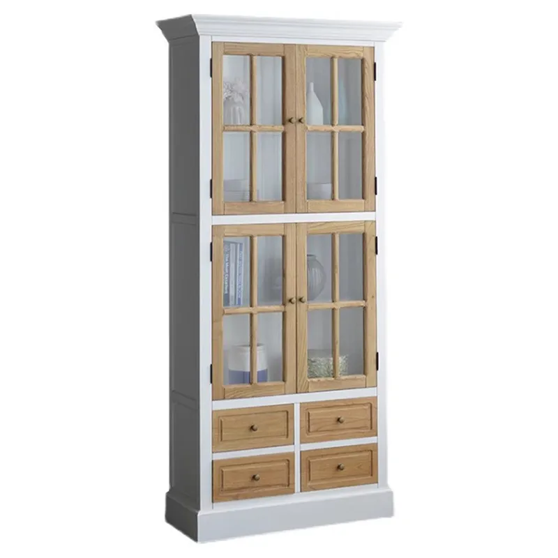 Rak Buku Kayu Solid Mewah Gaya - Lighting Decorative ulasan dan harga