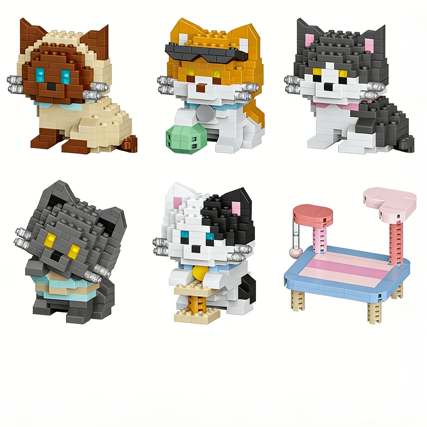 Set Blok Bangunan Seri Kucing  - Orange Lighting Decor ulasan dan harga