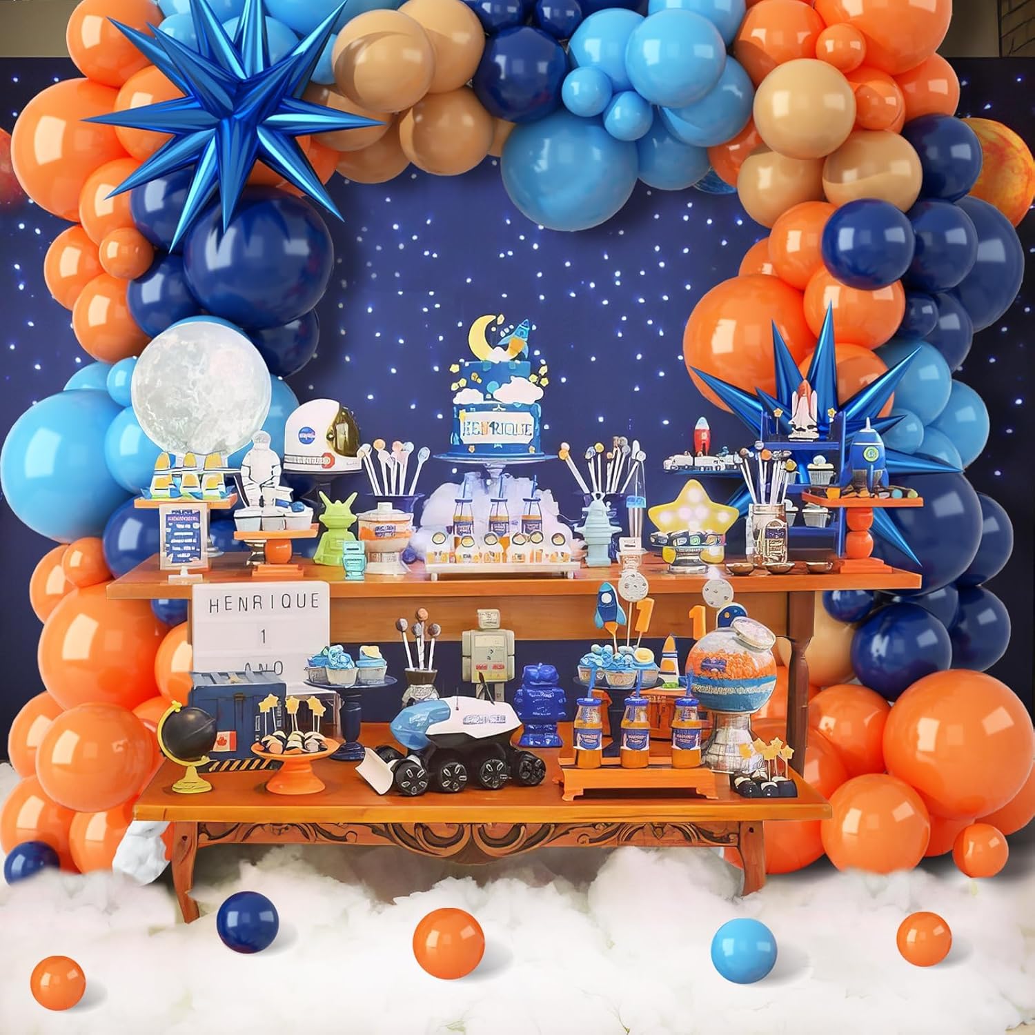 107 Buah Set Balon Lateks Oran - Orange Lighting Decor ulasan dan harga