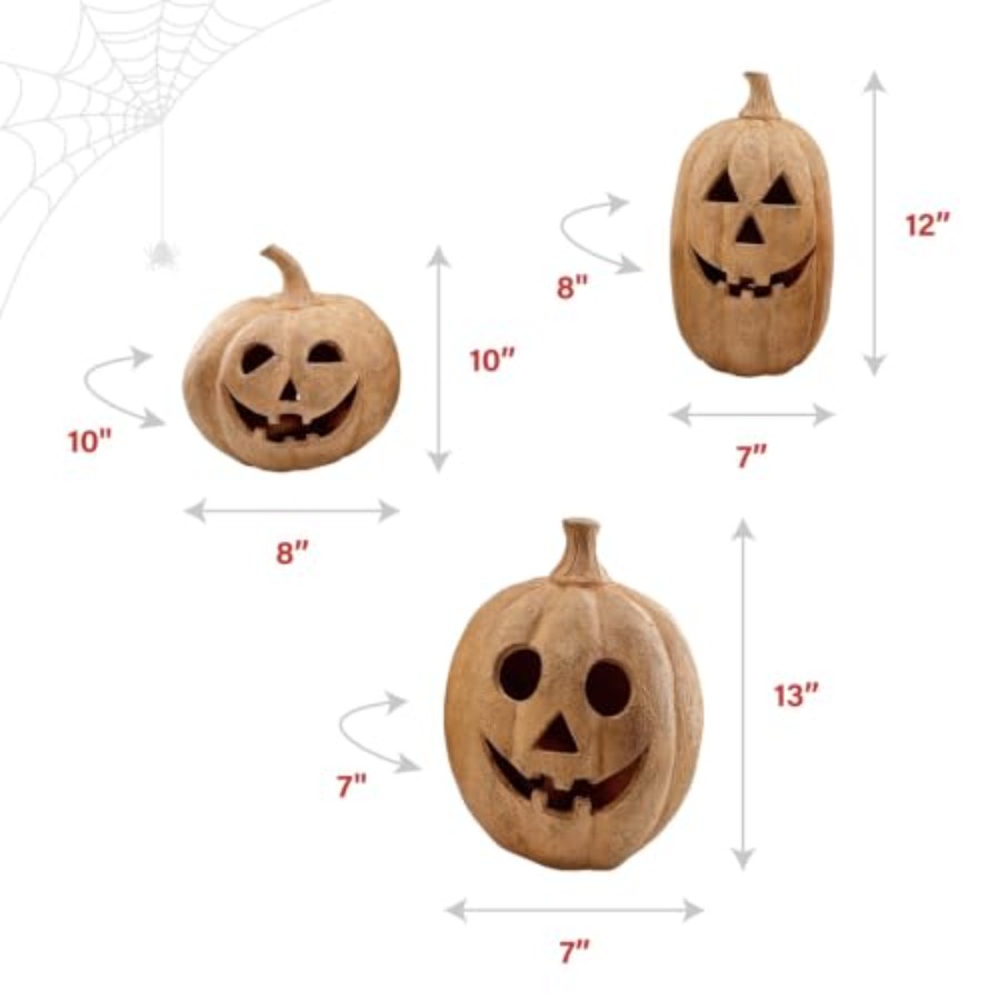 Set 3-Potong Jack O Lantern LE - Orange Lighting Decor ulasan dan harga