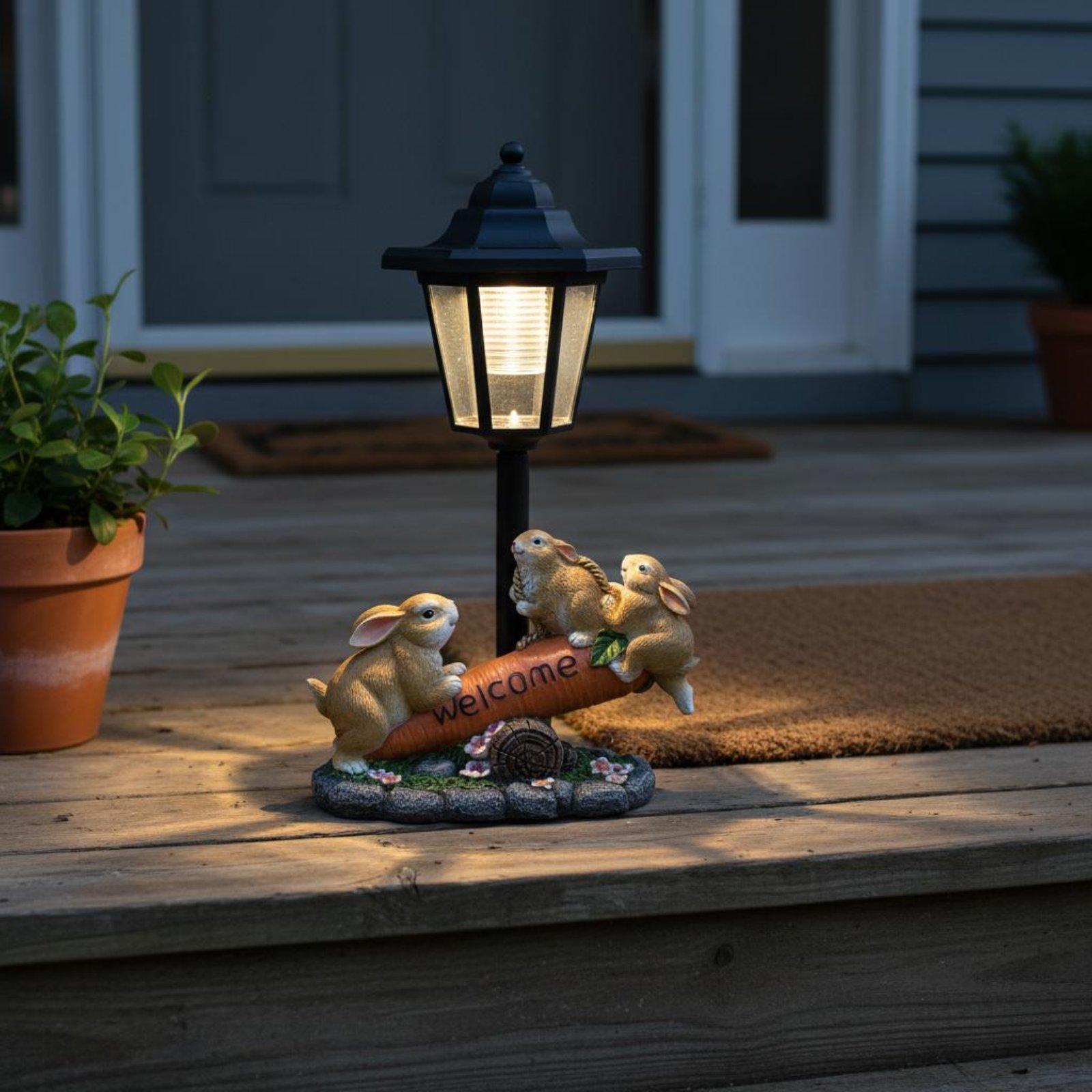 Patung Kelinci Tenaga Surya, L - Lighting Decoration Ideas ulasan dan harga