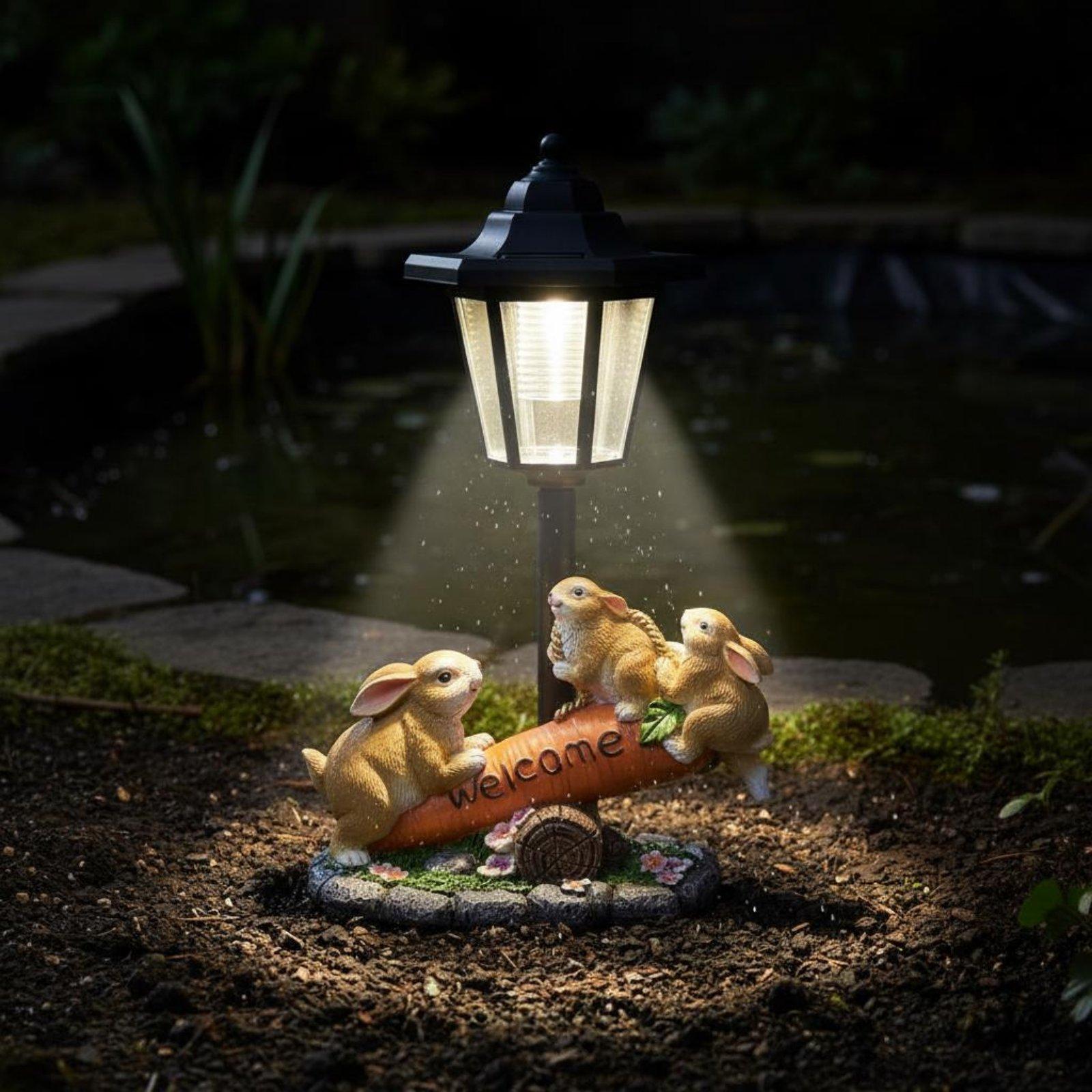 Patung Kelinci Tenaga Surya, L - Lighting Decoration Ideas ulasan dan harga