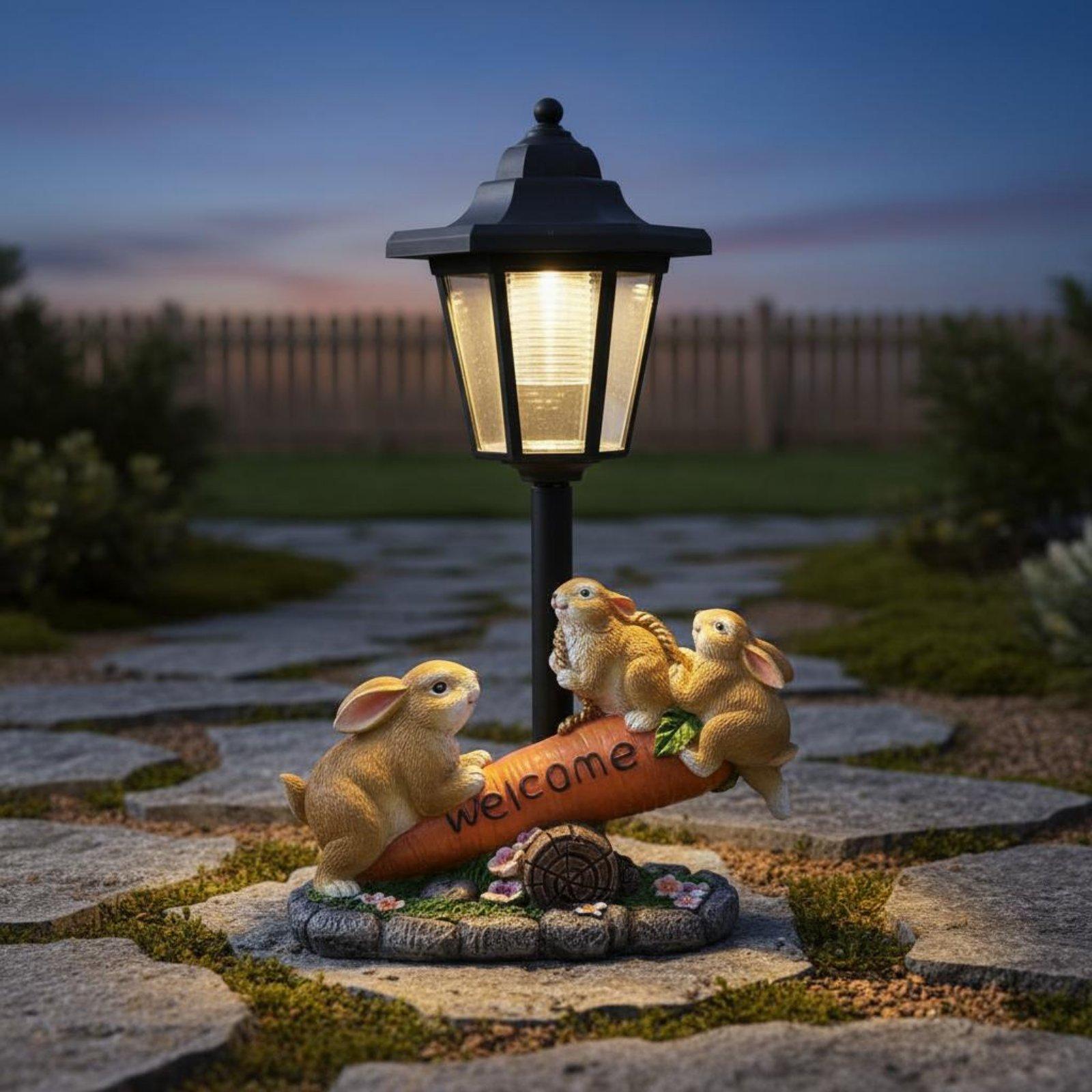 Patung Kelinci Tenaga Surya, L - Lighting Decoration Ideas ulasan dan harga