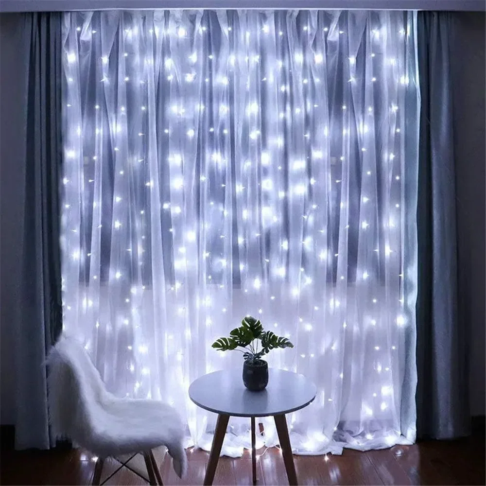 Tirai LED USB 3/6M 8 Mode Lamp - Lighting Decor For Diwali ulasan dan harga