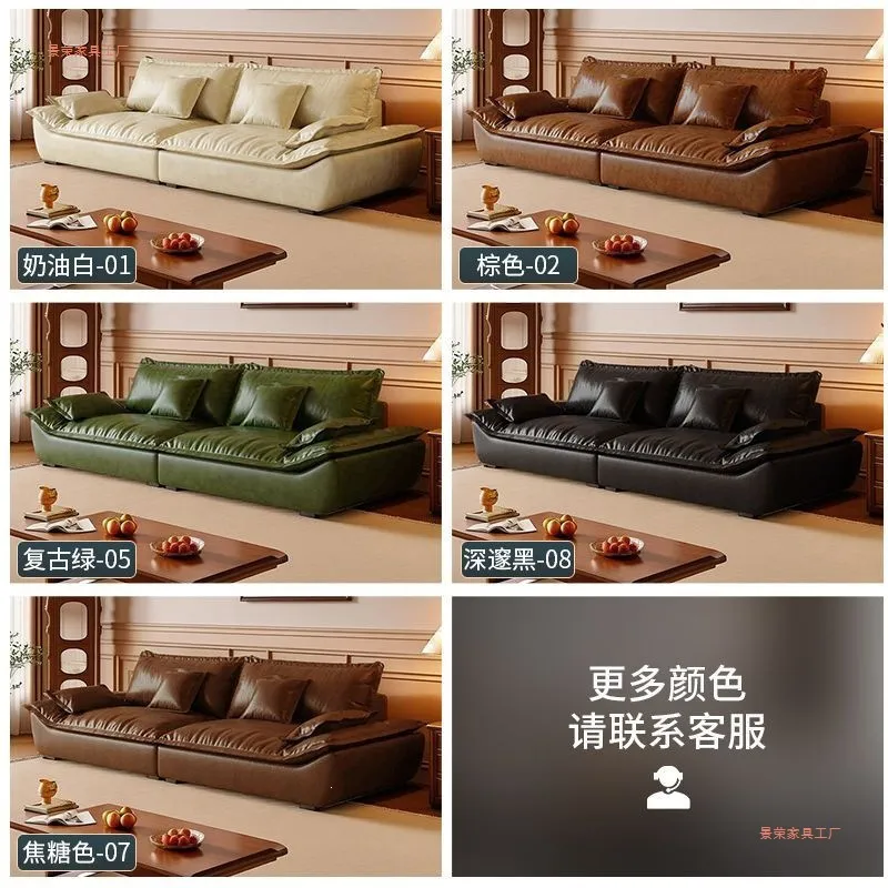 Sofa Kulit Lilin Minyak Tebal  - Lighting Decor Rentals ulasan dan harga