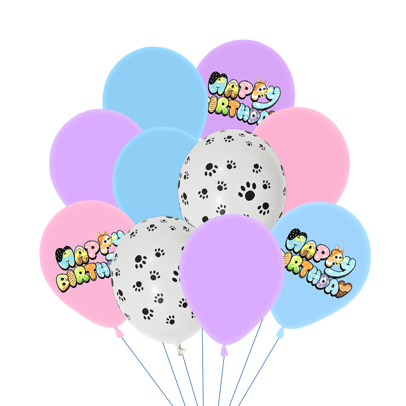 Set Balon Lateks Blueies Motif - Orange Lighting Decor ulasan dan harga